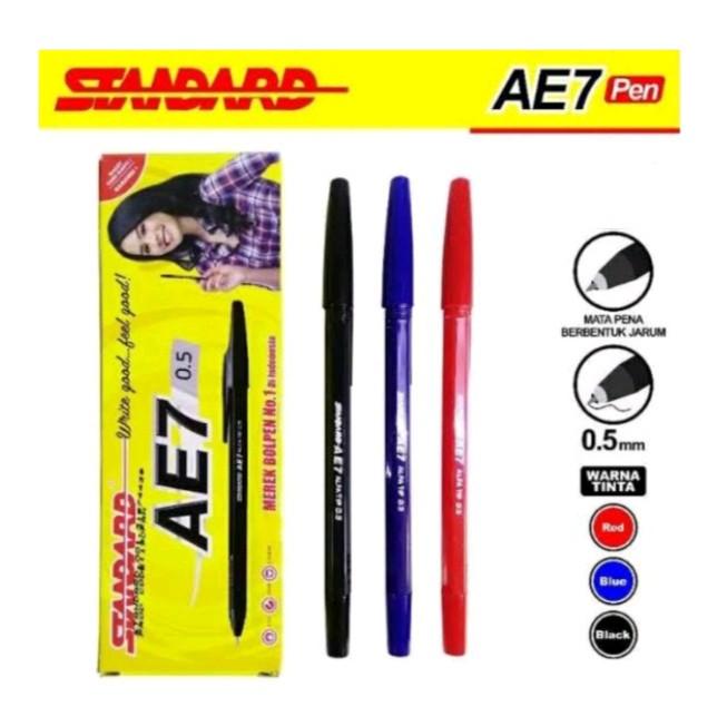 (3 pcs balpoin)Balpoin standar AE7/balpoin standar/pulpen standar AE7/pen standar/pen AE7/balpoin 1