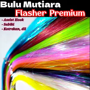 BULU FLASHER PREMIUM SABIKI KOTREKAN ASSIST HOOK KEMASAN ECERAN [ACB04]