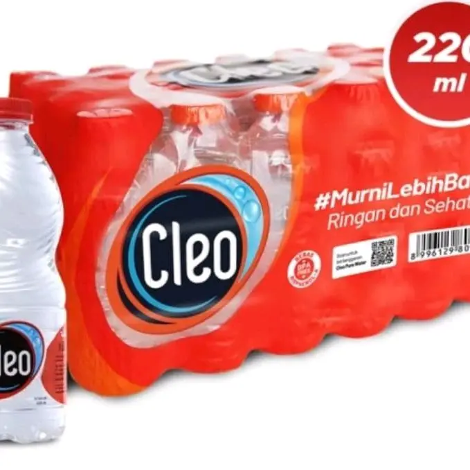 Cleo air mineral botol 220ml isi 24 botol /krat Water