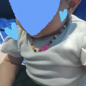 Amber Buddy | LE578 Kalung & Gelang Bayi Baltic Amber kombinasi Pink Jade. 32cm & 14cm