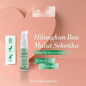 Avero Fresh Cool Mouth Spray 30ml | Napas Segar Instan Dari Bau Mulut Seketika | Penyegar Mulut Alami Food Grade  | BPOM & Halal