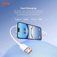 Gambar Olike D309B Kabel Data Nylon Micro Type C Lightning 2,4A 100cm Fast Charging D309BM D309BC D309BL - Type C dari Starcomp Semarang Kota Semarang 2 Tokopedia