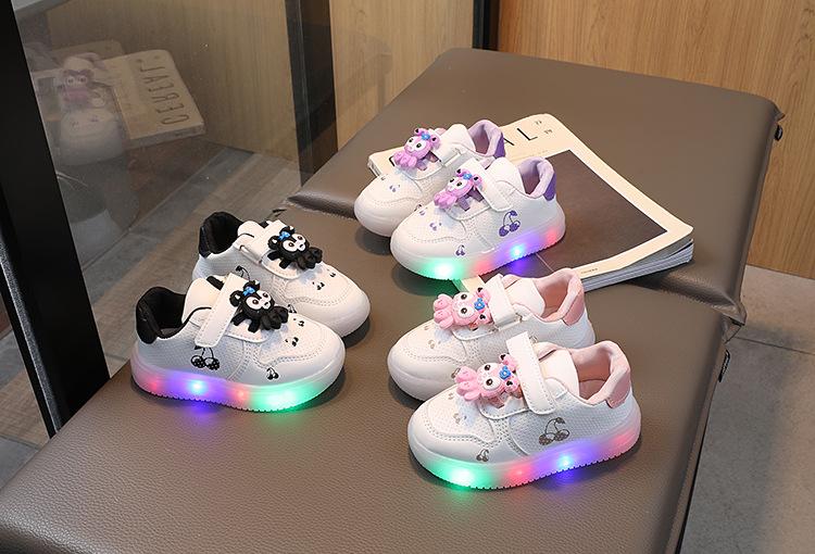 Product Introduction of Children&#039;s shoes spring and autumn sports shoes leather breathable flashing shoes children&#039;s shoes 13