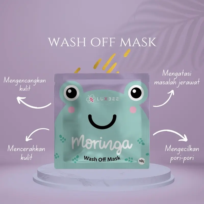 [BPOM] LUXBEE Wash Off Mask 10gr - Masker Wajah Organik Mencerahkan Kulit Wajah 3