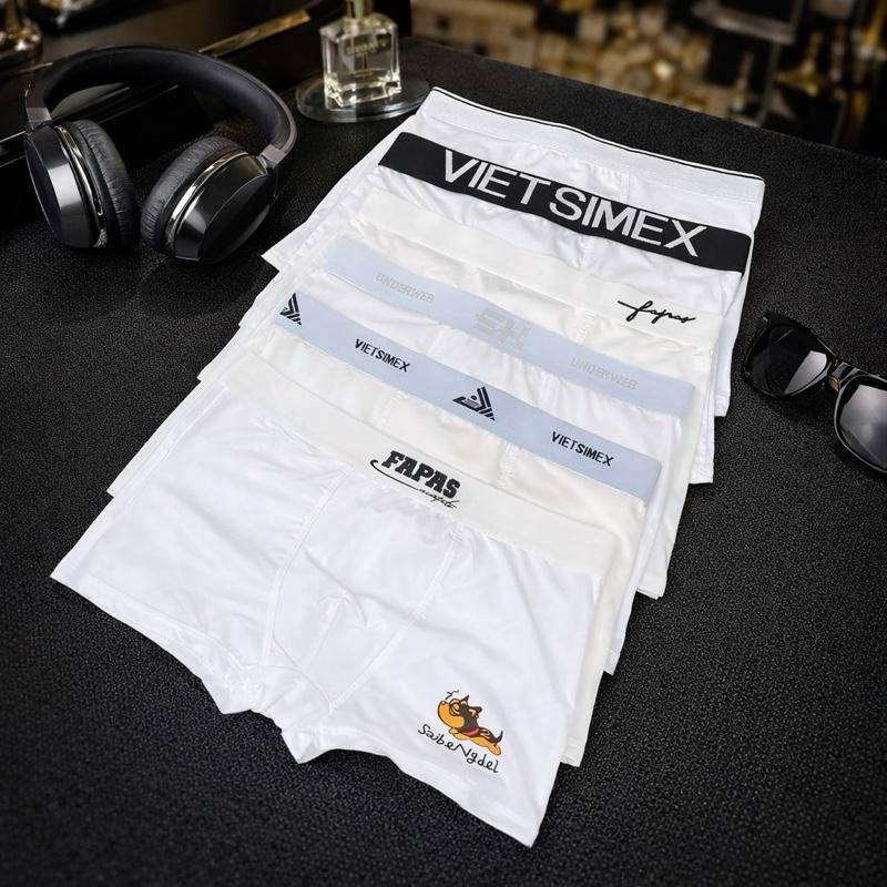  Combo 5 quần boxer nam mix nhiều đai lưng mẫu MÀU TRẮNG  cho chọn mẫu  Menswear Quần Lót 