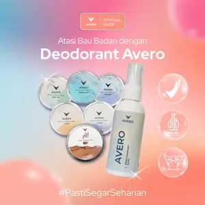 Avero Deodoran Ketiak Alami Balm & Spray BPOM Halal Tanpa Paraben & Alumunium Aroma - Segar & Wangi Sepanjang Hari