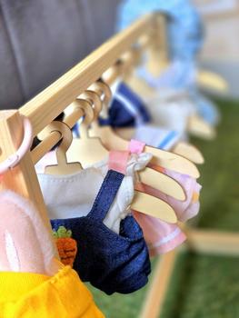 Product Review of 10 Pcs Wooden Hangers for 6 inch Labubu Doll Clothes Outfit Holders Hangers DIY for Labubu Baby Three Upset Duck Dolls Furniture Accessories from B**s H**e L**e i** S** 2