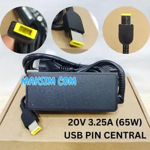 Adaptor Charger Laptop X240 X240s X250 X260 W550s Model ADY325 USB 20V 3.25A Garansi 3 Bulan
