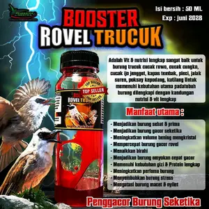 Booster Rovel Trucuk Suplemen nutrisi harian khusus untuk burung Trucuk Kutilang agar cepat Gacor