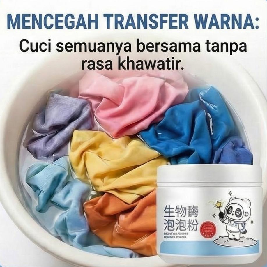 Bubuk gelembung alkohol bioenzimatik, pembersih pemutih yang kuat, penghilang noda dan penguning, dengan teknologi oksigen aktif baru dan formula yang ditingkatkan. Bubuk gelembung alkohol bioenzimatik, pembersih pemutih yang kuat, penghilang noda dan penguning, dengan teknologi oksigen aktif baru dan formula yang ditingkatkan.