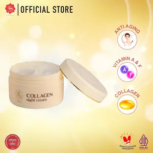 Viva Queen Collagen Night Cream with Vit A & F (22gr) Vitamin Wajah
