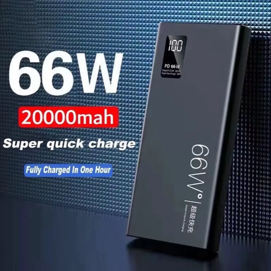 [LOCAL READY STOCK] PREMIUM 66W 20000 MAH LARGE CAPACITY SUPER FAST CHARGING POWERBANK PORTABLE