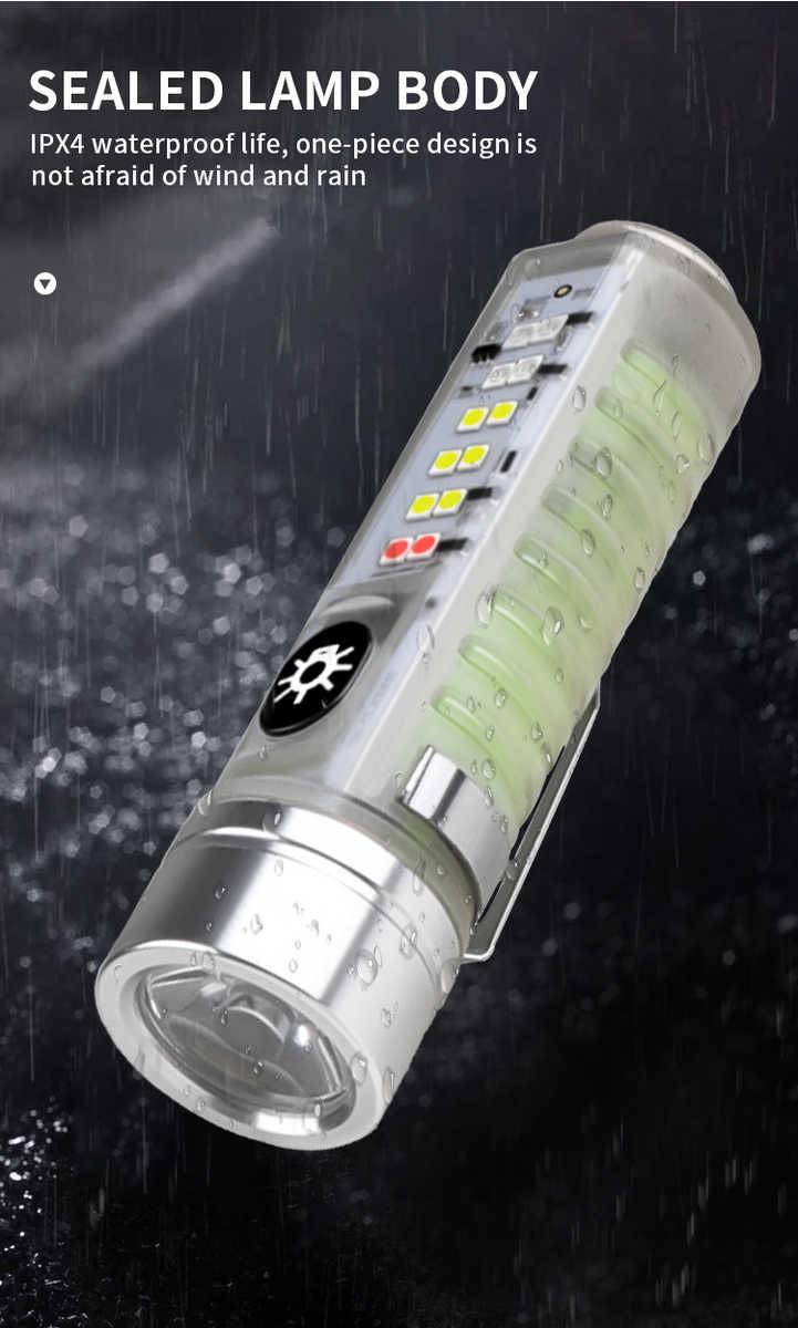 Product Introduction of [BMT] Original Lampu Suluh Zooming 520A Torch Light Outdoor Camping LED Super Terang Rechargeable Magnetik Dengan 4 Mode Lampu Putih / Biru / Merah lampu  kelip Adventure 2