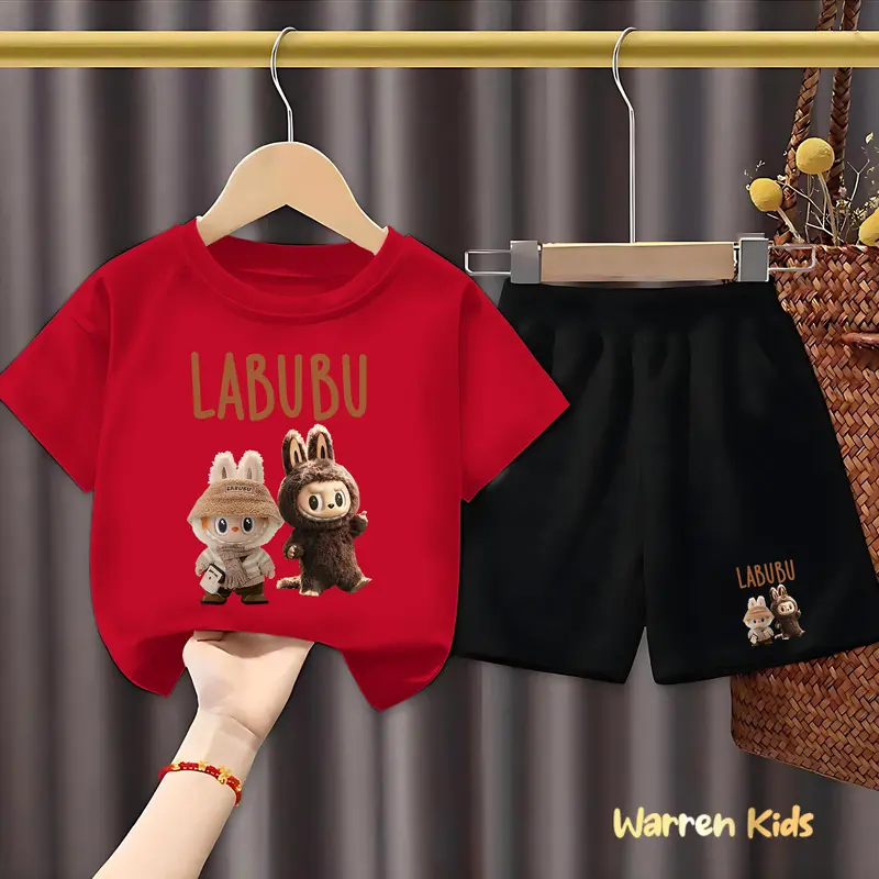 Setelan Kaos Anak-Anak Untuk Usia 1-10 Tahun - Set Anak Cewek/Cowok Bisa Pakai 3