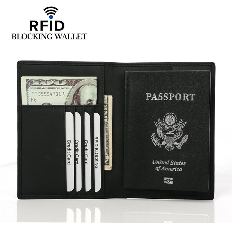 Ví Đựng Thẻ Lên Máy Bay Da Bò Lớp Một, Sách Hộ Chiếu, Da Bò Rfid Mới, Ví Đựng Hộ Chiếu, Túi Đựng Hộ Chiếu, 2020 0