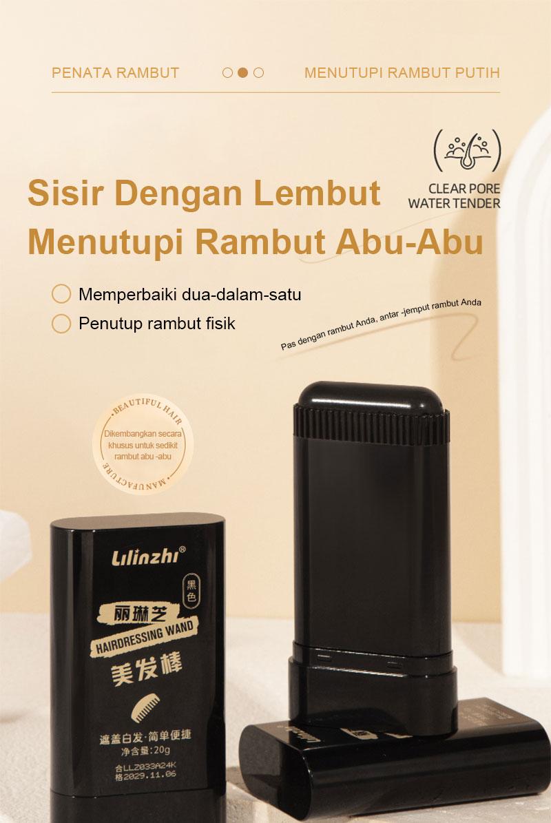 Lilinzhi Tongkat Pewarna Rambut Tanaman Hitam Murni Sekali Pakai Aman Tanpa Efek Samping Cocok untuk Menutupi Artefak Memudar Pewarna Rambut Hitam & Coklat di Rumah Penghitam Black Black Penghitam