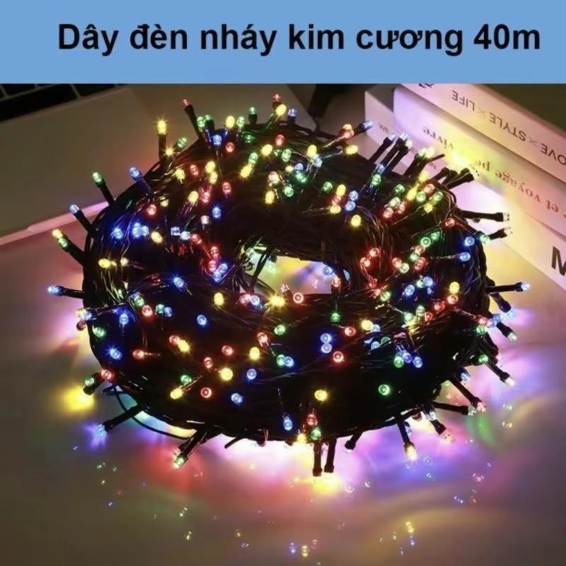 Combo 2 Đèn Nháy 40M Kim Cương Dây Led 40M Trang Trí Ngoài Trời Chống Nước - TT79