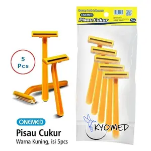 Pisau Cukur OneMed pak isi 5pcs - Cukur Kumis Jenggot