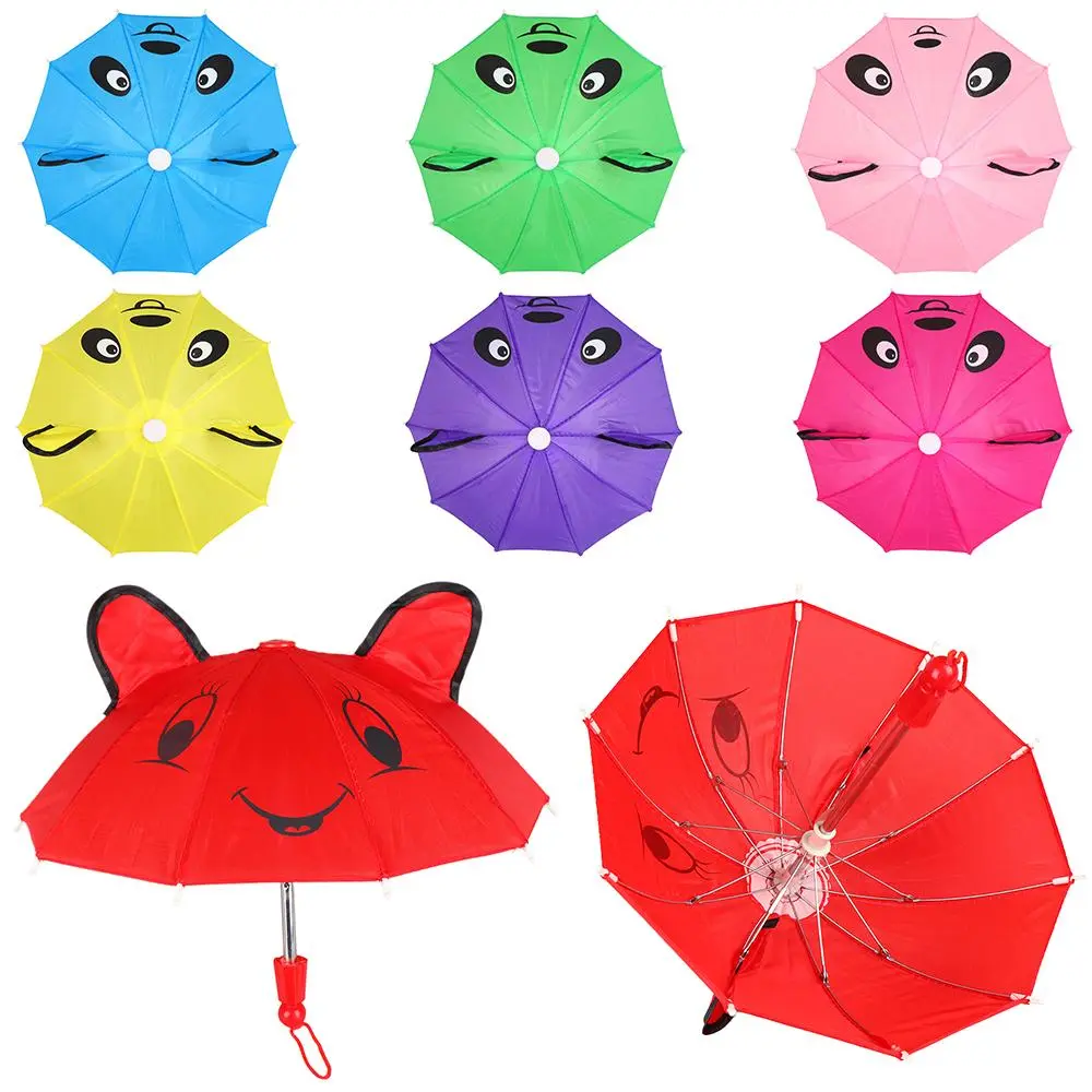 icosi Mini Kids Gift Dolls Animal Patterns Umbrellas Sunshade Doll Accessories Umbrella
