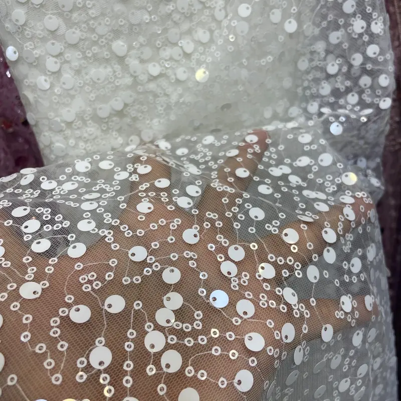 Tule Sequin Ruby. Full Sequin spangle 2