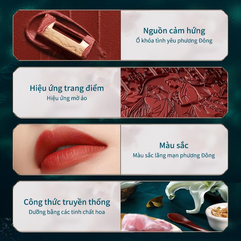 Hoa Tây Tử Son môi Blooming Rouge Khóa Đồng Tâm Florasis 5