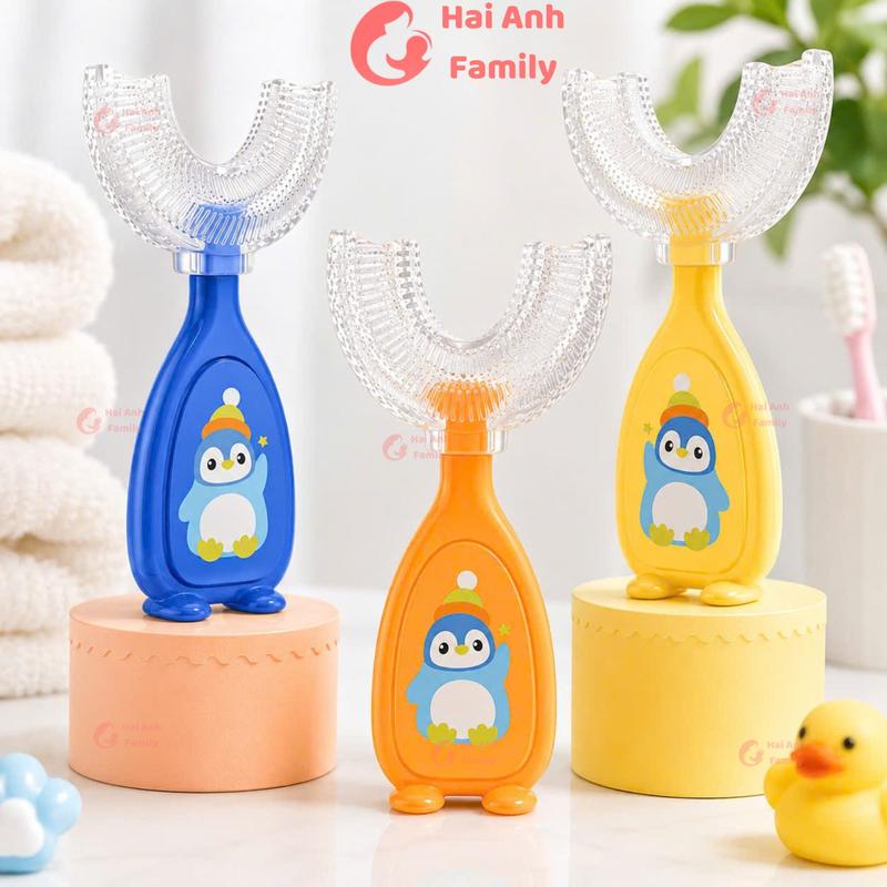 Bàn chải đánh răng cho bé chữ U silicon mềm mại cho bé 1 - 8 tuổi
