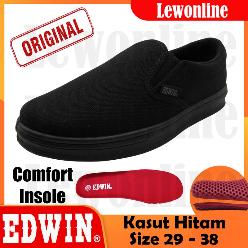 Edwin Kasut Sekolah Kasut Hitam / Black Shoe School Shoe SLI TikTok Edwin Kasut Sekolah Kasut Hitam / Black Shoe School Shoe SLI TikTok