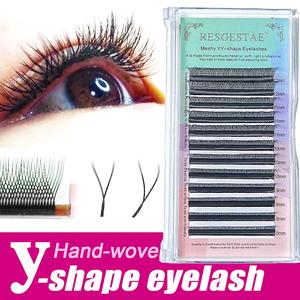 ขนตาปลอม, ประเภท YY, ความหนาตาข่ายรัก, หนา 0.07 มม., โค้ง C D DD, วัสดุขนแกะมิงค์เทียมคุณภาพสูง, ต่อขนตา, Y Y, สวมใส่สบาย, ทอธรรมชาติ, เหมาะสำหรับการต่อขนตา เครื่องสำอาง