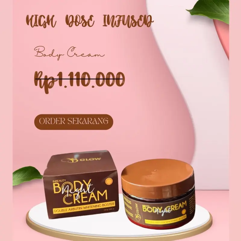 BODY CREAM INFUSCED DOBLE ARBUTIN WHITENING BOSTER 8 % NIACINAMIDE,3 % TRANEXAMIC ACID,2% GLYCOLID ACID [YS HIGH DOSE ] 1