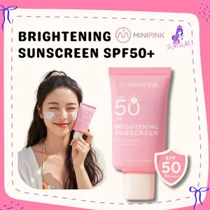 MINIPINK Brightening Sunscreen SPF50+ Protection Cream Sunblock 40ml Whitening Wajah & Tubuh MP029 Lotion