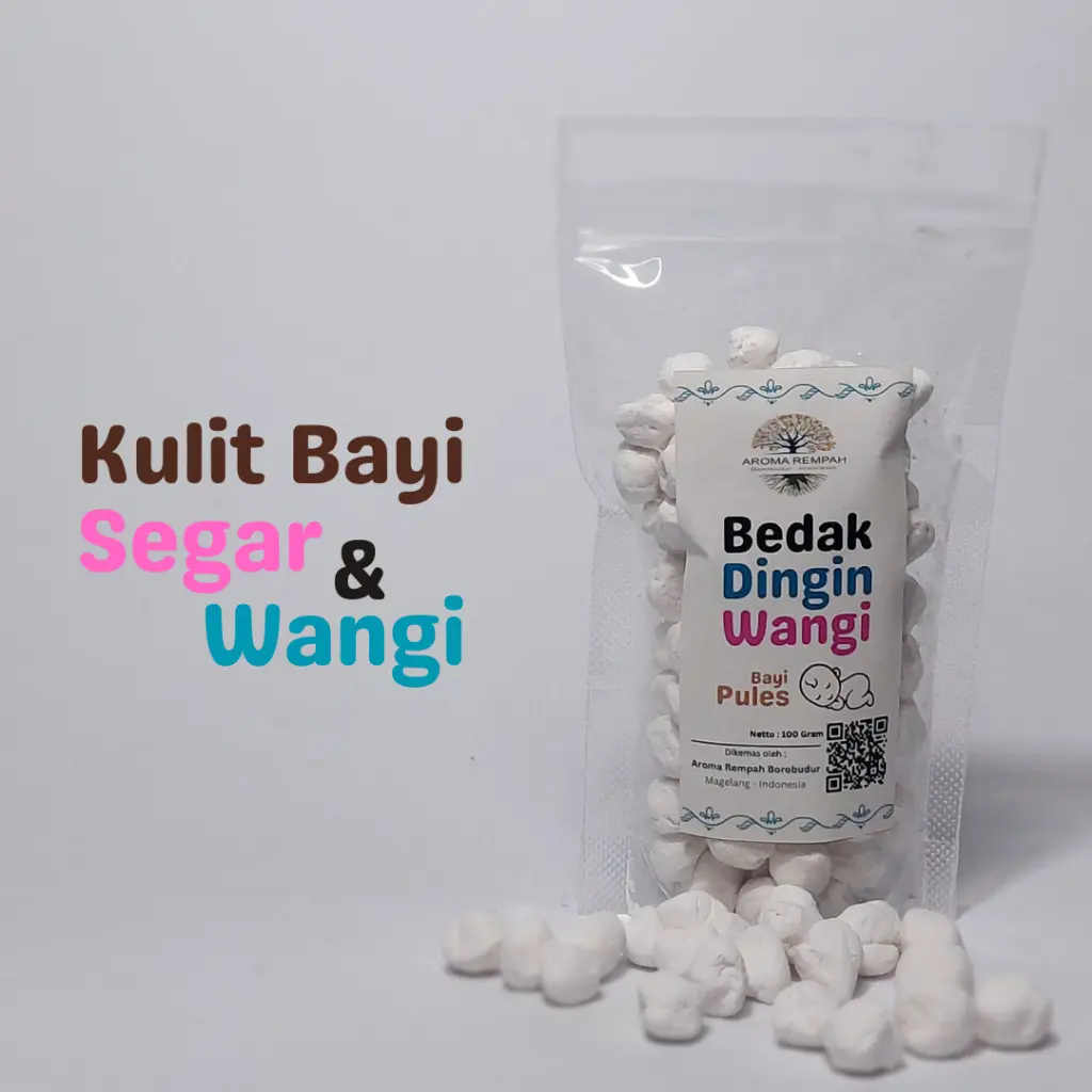 Bedak Bayi Dingin Tradisional Adem dan Wangi Alami