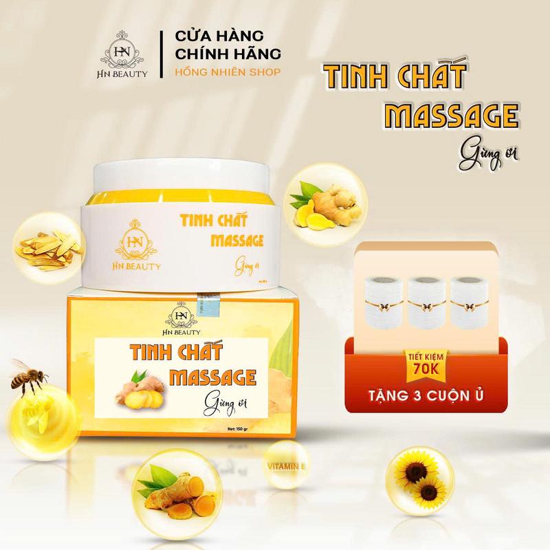 TẶNG 3 CUỘN PE Combo 5 Món Kem Massage Gừng Ơi - Chiết Xuất Gừng Nghệ Cam Thảo Sữa Ong Chúa HN BEAUTY - Hồng Nhiên shop Nữ