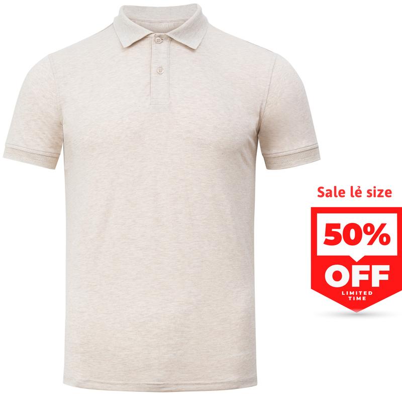 Xả Kho áo polo nam form bodyfit chất liệu cotton melange organic mềm mại thấm hút mồ hôi tốt đứng form áopolo nam Menswear Shirt Có Cổ