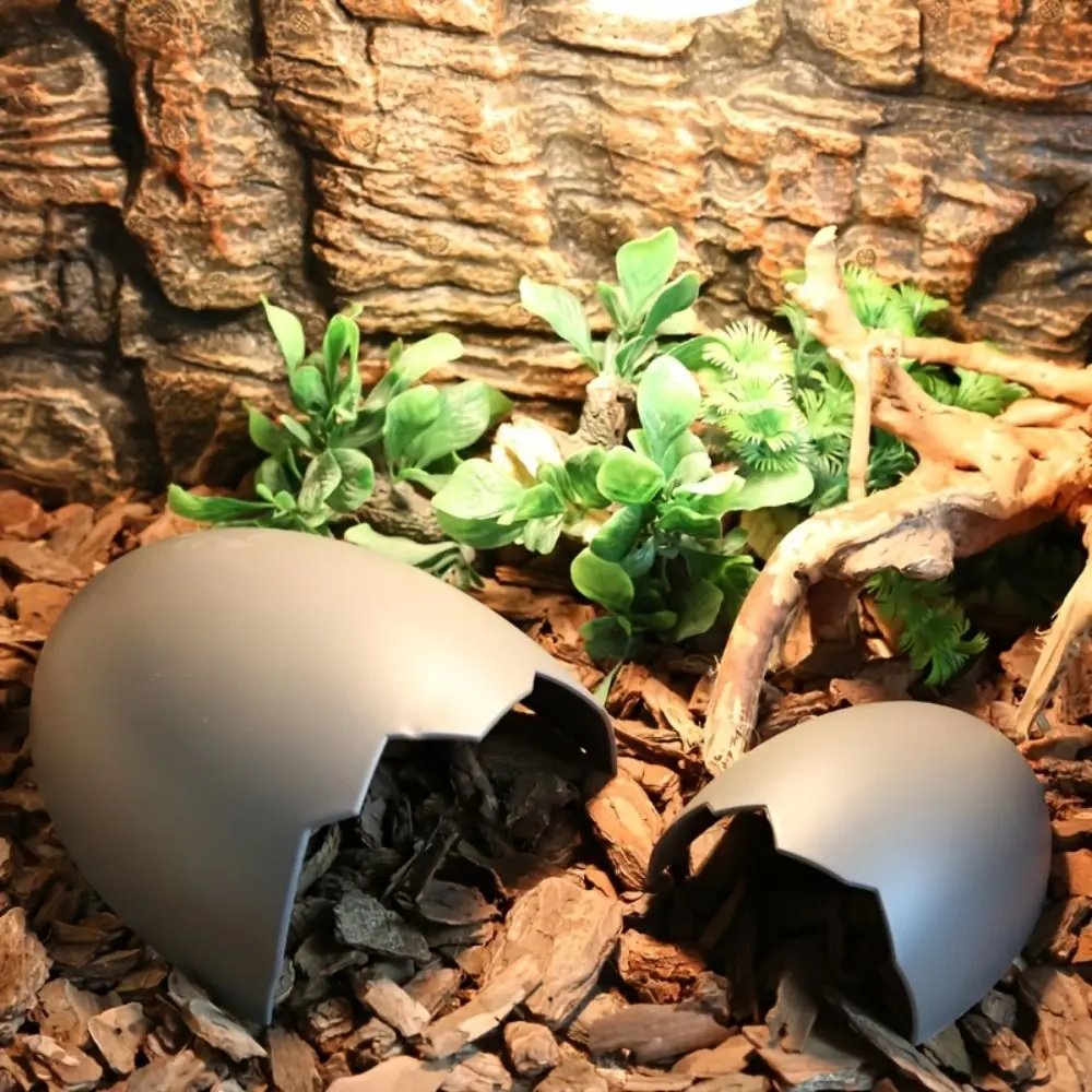 Creative Reptile Breeding Box Pet Cave Pet Cave Houses Eggshell Shape Pet Case Plastic Hamster