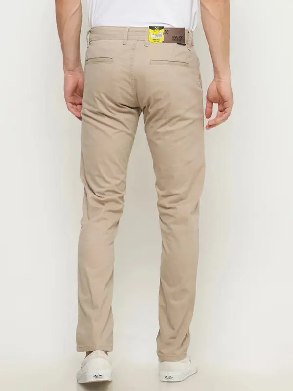 Chino Long Pants Skinny Formal Material Cotton Twill Stretch Khaki 1