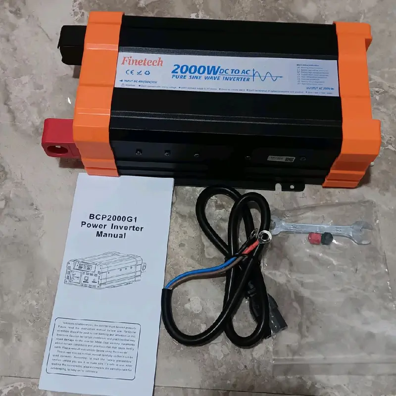 Inverter Off Grid FINETECH 2000 Watt Pure Sine Wave Auto Voltage 48-72 Volt 1