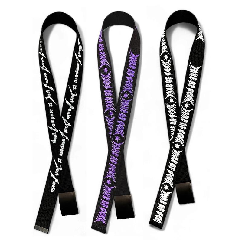 Gesper Ikat Pinggang Sabuk Belt Motif Grafiti Skena Y2K Pria Wanita Anak-anak Dewasa Just Panic Black 1