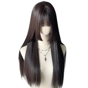 AEGYOSHOPPE - T41B full wig korea hime cut 60-65 cm - Rambut Palsu Wig Wanita Korea Style Aesthetic Premium Fiber COD