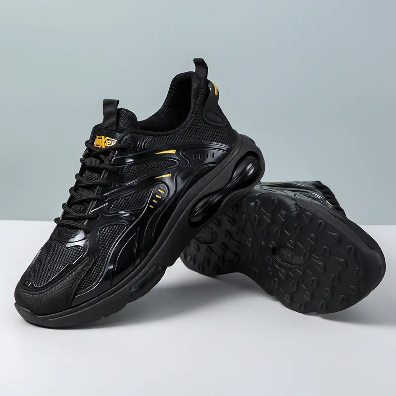 Sepatu Sneakers Pria Import Shoes Fashions Men's BISA COD Black Casual  Kasual 120499 Black Gold 39