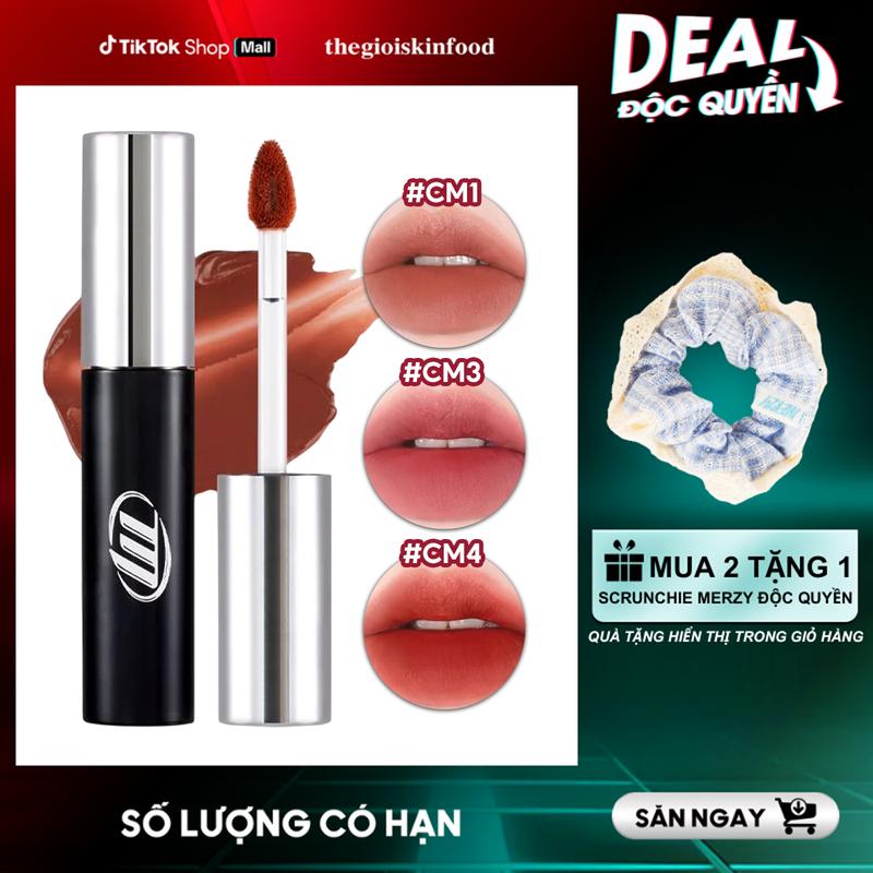 [NEW BY AI] Son Kem Lì Trang Điểm Merzy Cyber Mellow Tint 4g Cosmetic Nữ Mỹ Phẩm Women Son Môi Lip Tint