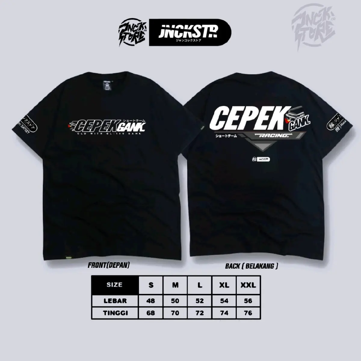 Kaos Gank GL100 Hitam dengan Tulisan Nyeni - Unik, Dewasa, Santai, Pendek, Panjang, Putih, Harian, Polos
