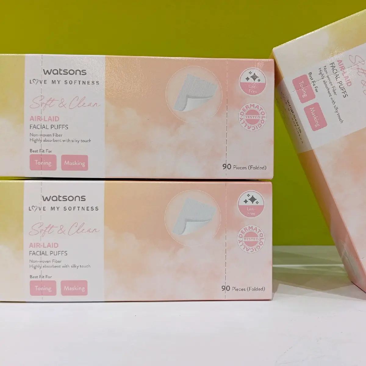 KAPAS WATSONS FACIAL PUFFS 90PCS Wajah Muka