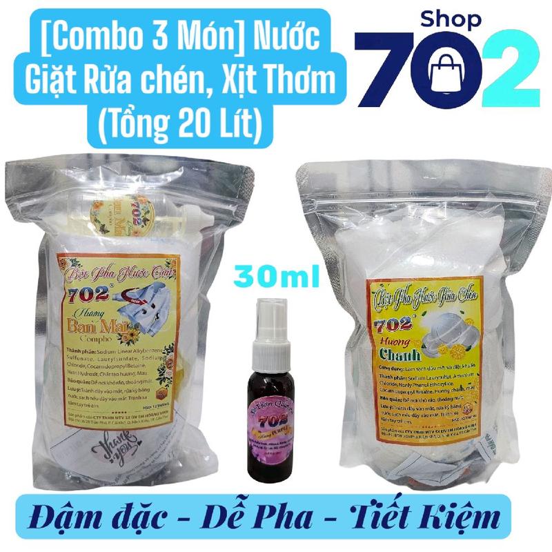 Combo 3 món Nước Giặt 10 lita+ Nước Rửa chén 10 lít + Xịt thơm 30ml. Làm Sạch