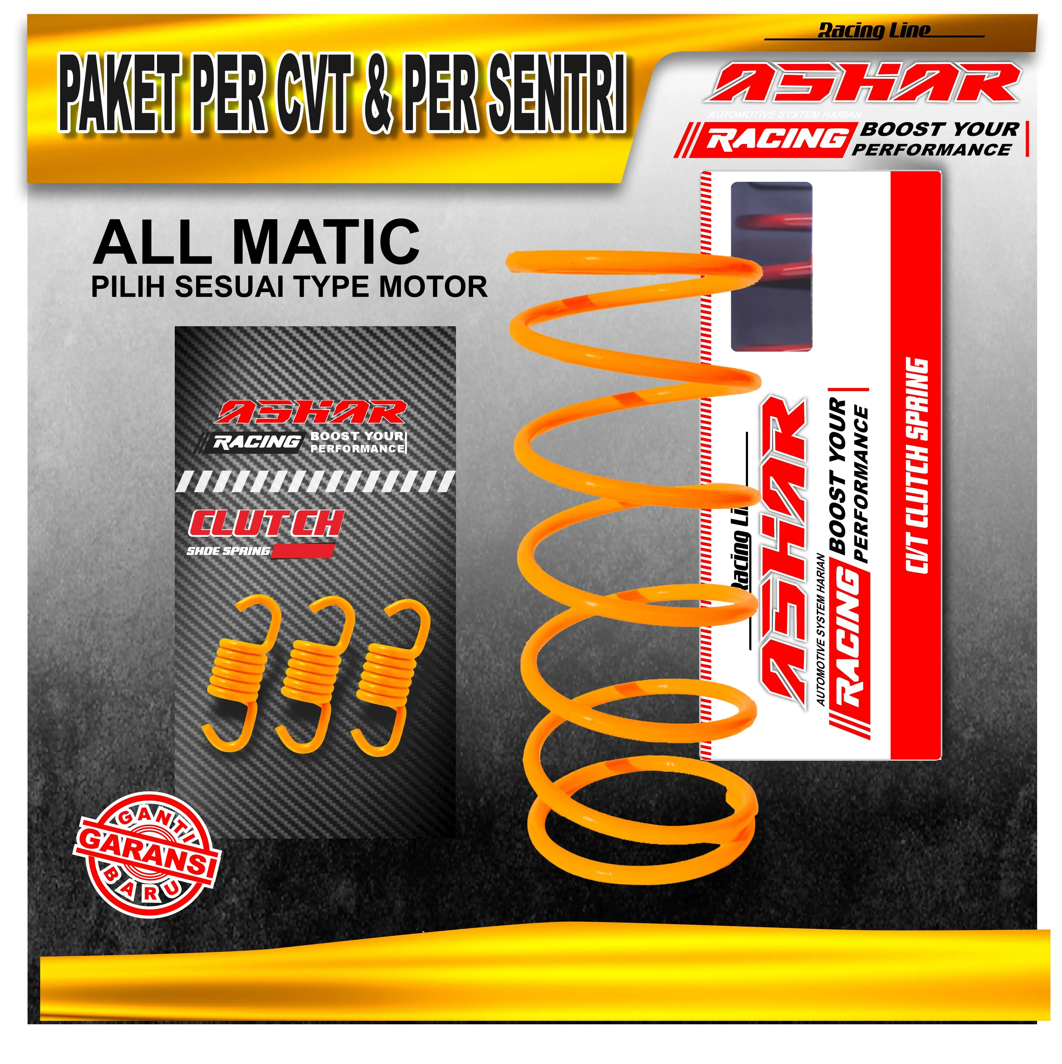 Paket Per Cvt Dan Per sentri Racing Motor Matic Motorcycle  Karbon Aksesoris