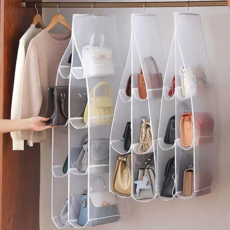 Bag storage artifact layered hanging bag rack put storage hanging ...