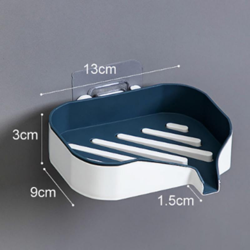 Double Layer Soap Box Soap Holder Wall-mounted Household Bathroom Drain Soap Dishes Toiletries Organizer Storage 5