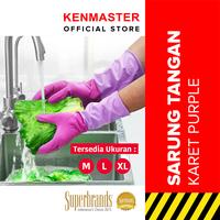 Gambar Kenmaster Sarung Tangan Karet Ungu - 1 Pasang / Sarung Tangan Cuci Piring Purple - M - Medium dari Kenmaster Official Store Kota Administrasi Jakarta Utara 1 Tokopedia
