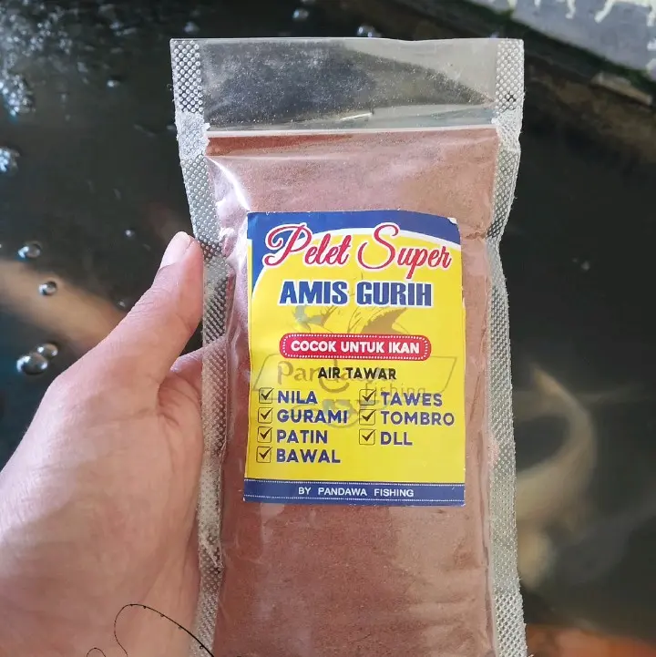 Pelet Bandul Pandawa Amiz Gurih Untuk Ikan Nila Patin Tombro Isi 145gram 0