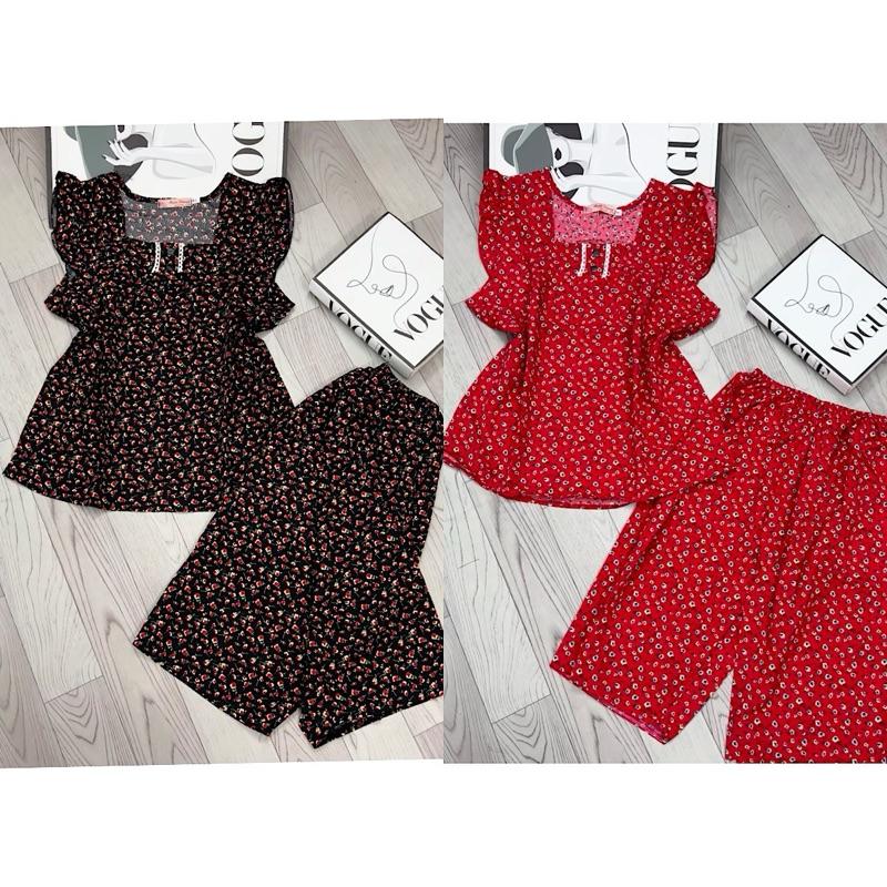    38-78kg  Bộ đồ lửng nữ  quần KHông túi chất liệu lụa hàn không nhăn không xù không co rút mịn mát 