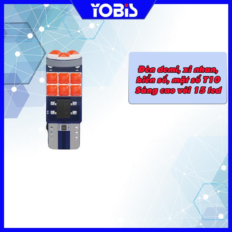  1 Bóng Led T10 canbus đèn nội thất ô tô đèn biển số đèn vòm đèn xi nhan 15 chip led 